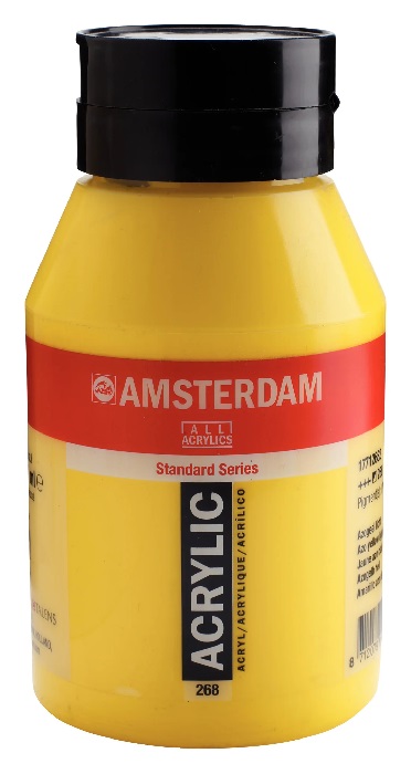 Royal Talens Amsterdam Acrylic Paint - (33.8oz/1000ml) 268  Azo Yellow Light