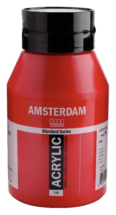 Royal Talens Amsterdam Acrylic Paint - (33.8oz/1000ml) 318 Carmine