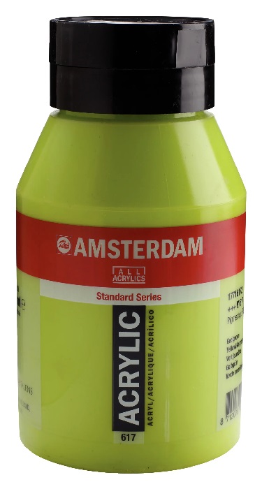 Royal Talens Amsterdam Acrylic Paint - (33.8oz/1000ml) 617 Yellowish Green