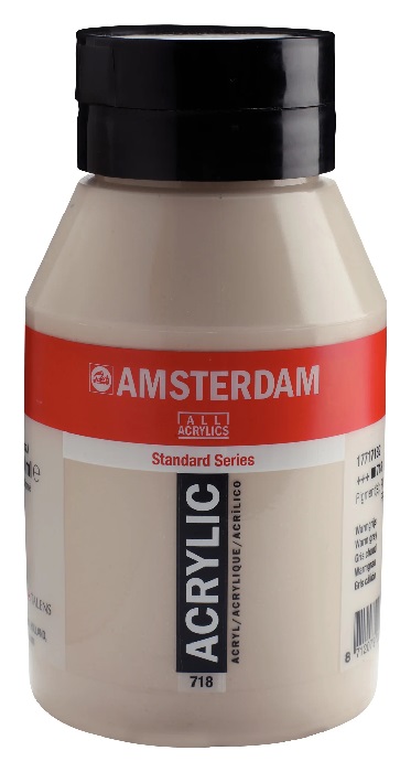 Royal Talens Amsterdam Acrylic Paint - (33.8oz/1000ml) 718 Warm Grey