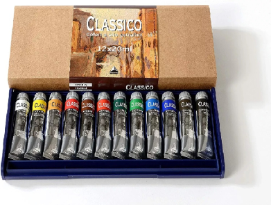 Maimeri Classico Oil Paint Set Colors 12ct 20ml