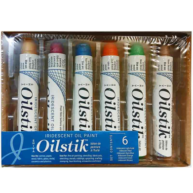 Richeson Shiva OIlstik Paintstiks Set Professional 6ct-  Iridescent Primary Colors