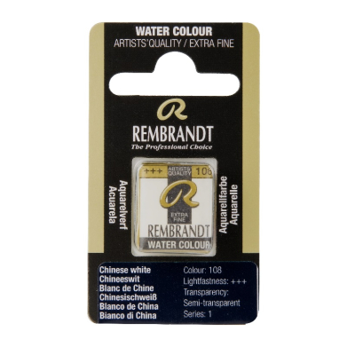 Rembrandt Professional Watercolor Half Pan -108 Chinese White