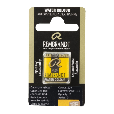 Rembrandt Professional Watercolor Half Pan -209 Cadmium Yellow