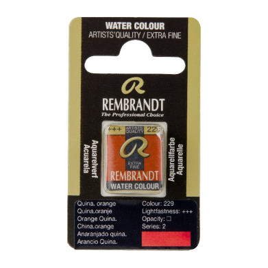 Rembrandt Professional Watercolor Half Pan -229 Quinacridone Orange