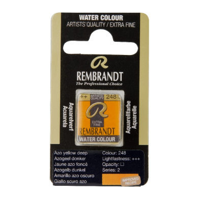 Rembrandt Professional Watercolor Half Pan -248 Cadmium-Free Yellow Deep