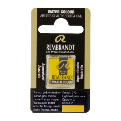 Rembrandt Professional Watercolor Half Pan -272 Transparent Yellow Medium