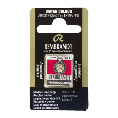 Rembrandt Professional Watercolor Half Pan -331 Madder Lake Deep