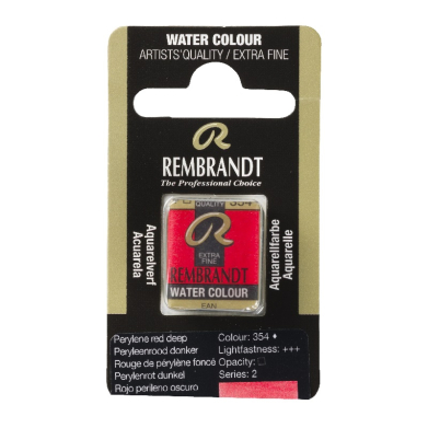 Rembrandt Professional Watercolor Half Pan -354 Perylene Red Deep