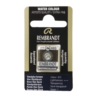 Rembrandt Professional Watercolor Half Pan -403 Vandyke Brown