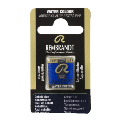Rembrandt Professional Watercolor Half Pan -511 Cobalt Blue