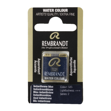 Rembrandt Professional Watercolor Half Pan - 585  Indanthrene Blue