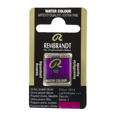 Rembrandt Professional Watercolor Half Pan - 593 Quinacridone Purple Blue