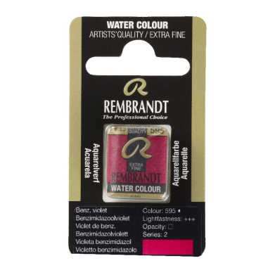Rembrandt Professional Watercolor Half Pan -595 Benzimidazolone Violet