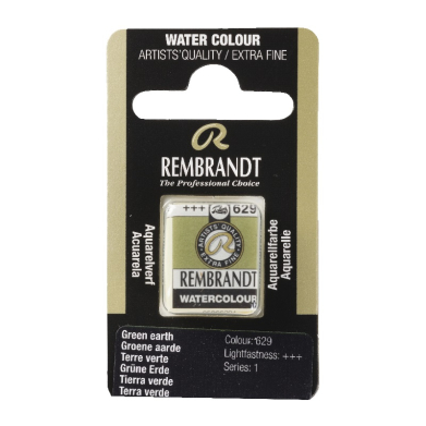 Rembrandt Professional Watercolor Half Pan -629 Earth Green
