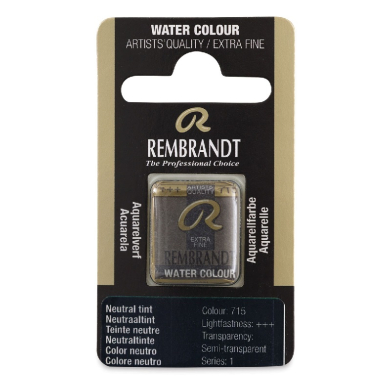 Rembrandt Professional Watercolor Half Pan -715 Neutral Tint