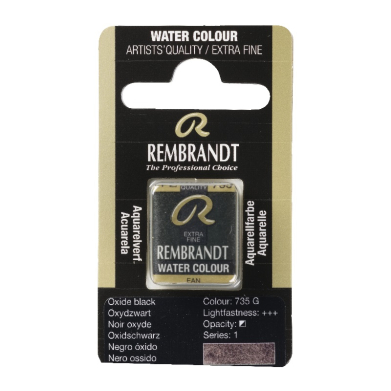 Rembrandt Professional Watercolor Half Pan -735 Oxide Black