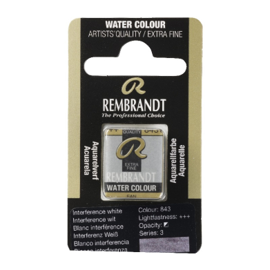Rembrandt Professional Watercolor Half Pan -843 Interference White