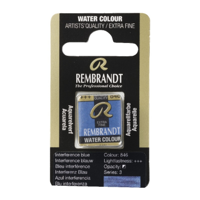 Rembrandt Professional Watercolor Half Pan -846 Interference Blue
