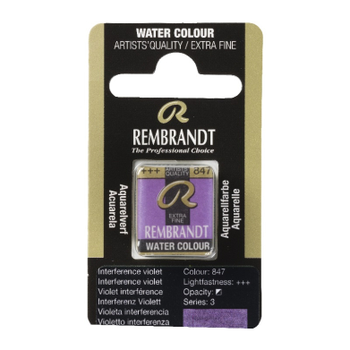 Rembrandt Professional Watercolor Half Pan -847 Interference Violet