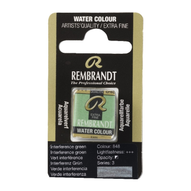 Rembrandt Professional Watercolor Half Pan -848 Interference Green