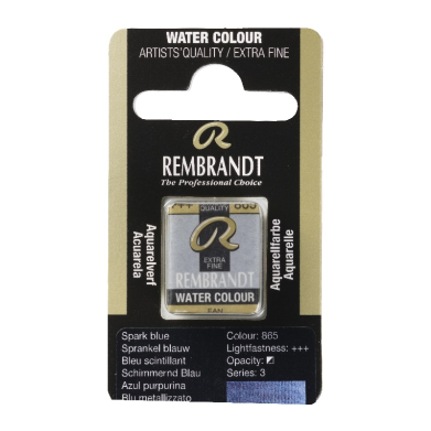 Rembrandt Professional Watercolor Half Pan - 865 Sparkle Blue