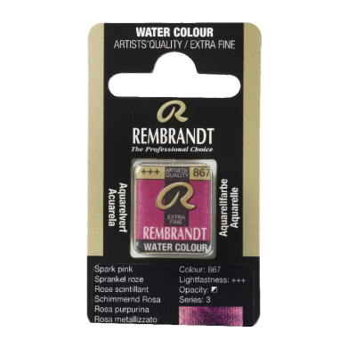 Rembrandt Professional Watercolor Half Pan - 867 Sparkle Pink