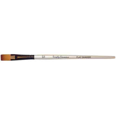 Daler Rowney Simply Simmons Mixed Media Brush - Short Handle, Flat Shader , Size 12 DR255060012