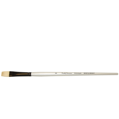 Daler Rowney Simply Simmons Oil/Acrylic Brush - Long Handle, Bristle Bright, Size 8  DR255141008