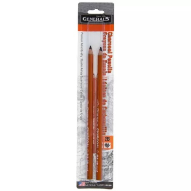 General's Charcoal Pencil - 2B Soft 2 Pack