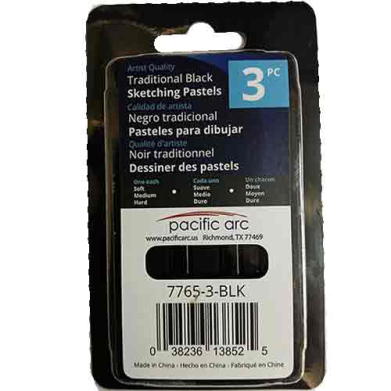 Pacific Arc Black Sketching Pastel Set (3pc)  PA7765-3-BLK