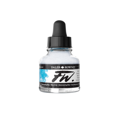Daler Rowney FW Acrylic Artists Ink - (1oz bottle)- Shimmering Blue 711