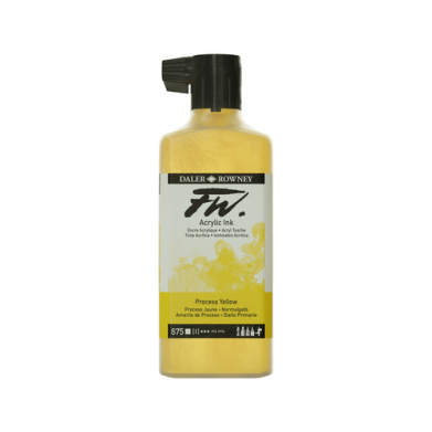 Daler Rowney FW Acrylic Artists Ink - (6oz bottle)- Process Yellow 675