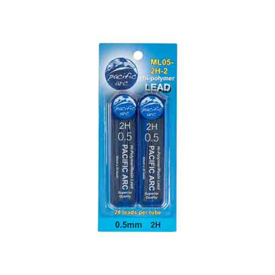 Pacific Arc Hi-Polymer Resin Mechanical Pencil Lead Refills  0.5mm 2H (2-24ct tubes)