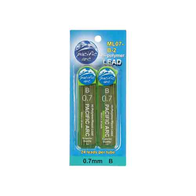 Pacific Arc Hi-Polymer Resin Mechanical Pencil Lead Refills  0.7mm B (2-24ct tubes)
