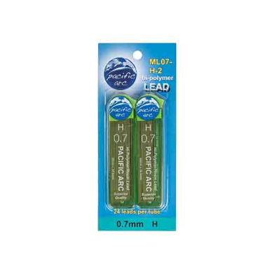 Pacific Arc Hi-Polymer Resin Mechanical Pencil Lead Refills  0.7mm H (2-24ct tubes)
