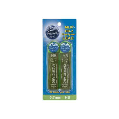 Pacific Arc Hi-Polymer Resin Mechanical Pencil Lead Refills  0.7mm HB (2-24ct tubes)