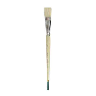 Daler Rowney Robert Simmons Signet Bristle Brush - Flat, Long Handle, Size 12  DR222144012