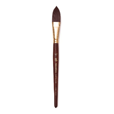Princeton Neptune Series 4750 Synthetic Squirrel Brush – Short Handle Oval Wash 3/4"  PRN4750OW075