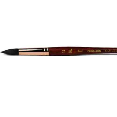 Princeton Neptune Series 4750 Synthetic Squirrel Brush – Short Handle Round 12  PRN4750R12