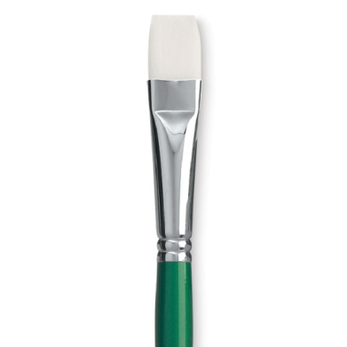 Princeton Summit 6100 Series White Synthetic Long Handle Brush for Oil & Acrylic - Bright 10