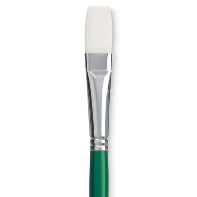 Princeton Summit 6100 Series White Synthetic Long Handle Brush for Oil & Acrylic - Flat 10