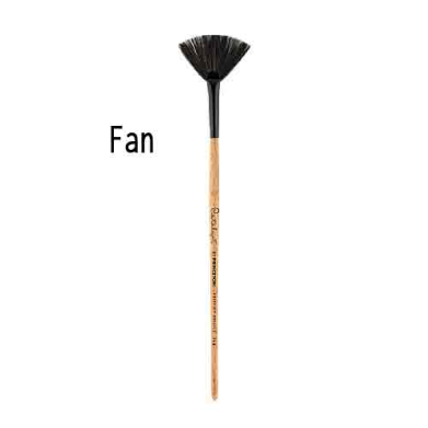 Princeton 6450 Series Catalyst Polytip Bristle Brush - Short Handle Fan 1