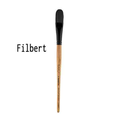 Princeton 6450 Series Catalyst Polytip Bristle Brush - Short Handle Filbert 2