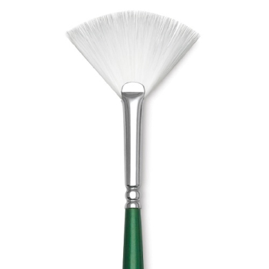 Princeton Summit 6100 Series White Synthetic Long Handle Brush for Oil & Acrylic - Fan 2