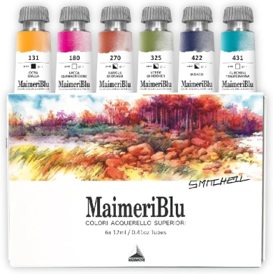 MaimeriBlu Steven Mitchell Set 12ml Watercolor Set  6ct   M1698062