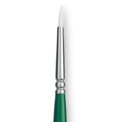 Princeton Summit 6100 Series White Synthetic Long Handle Brush for Oil & Acrylic - Round 1