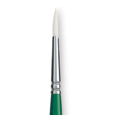 Princeton Summit 6100 Series White Synthetic Long Handle Brush for Oil & Acrylic - Round 2