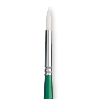 Princeton Summit 6100 Series White Synthetic Long Handle Brush for Oil & Acrylic - Round 4