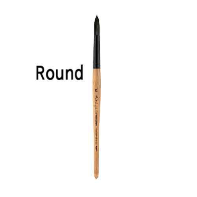 Princeton 6450 Series Catalyst Polytip Bristle Brush - Short Handle Round 3/0